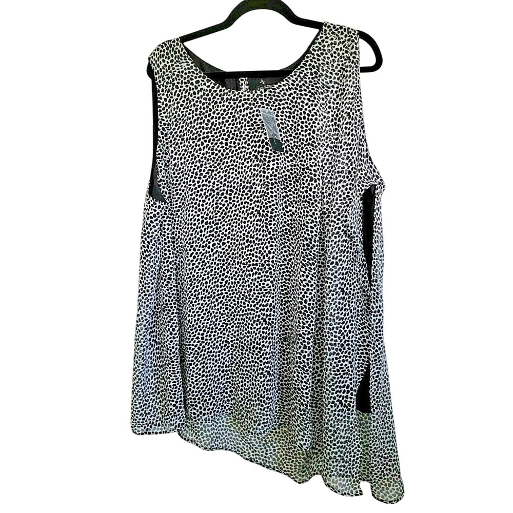 Lane Bryant Sleeveless Blouse Size‎ 22/24 Exotic Leopard Animal Print NWT $50RV